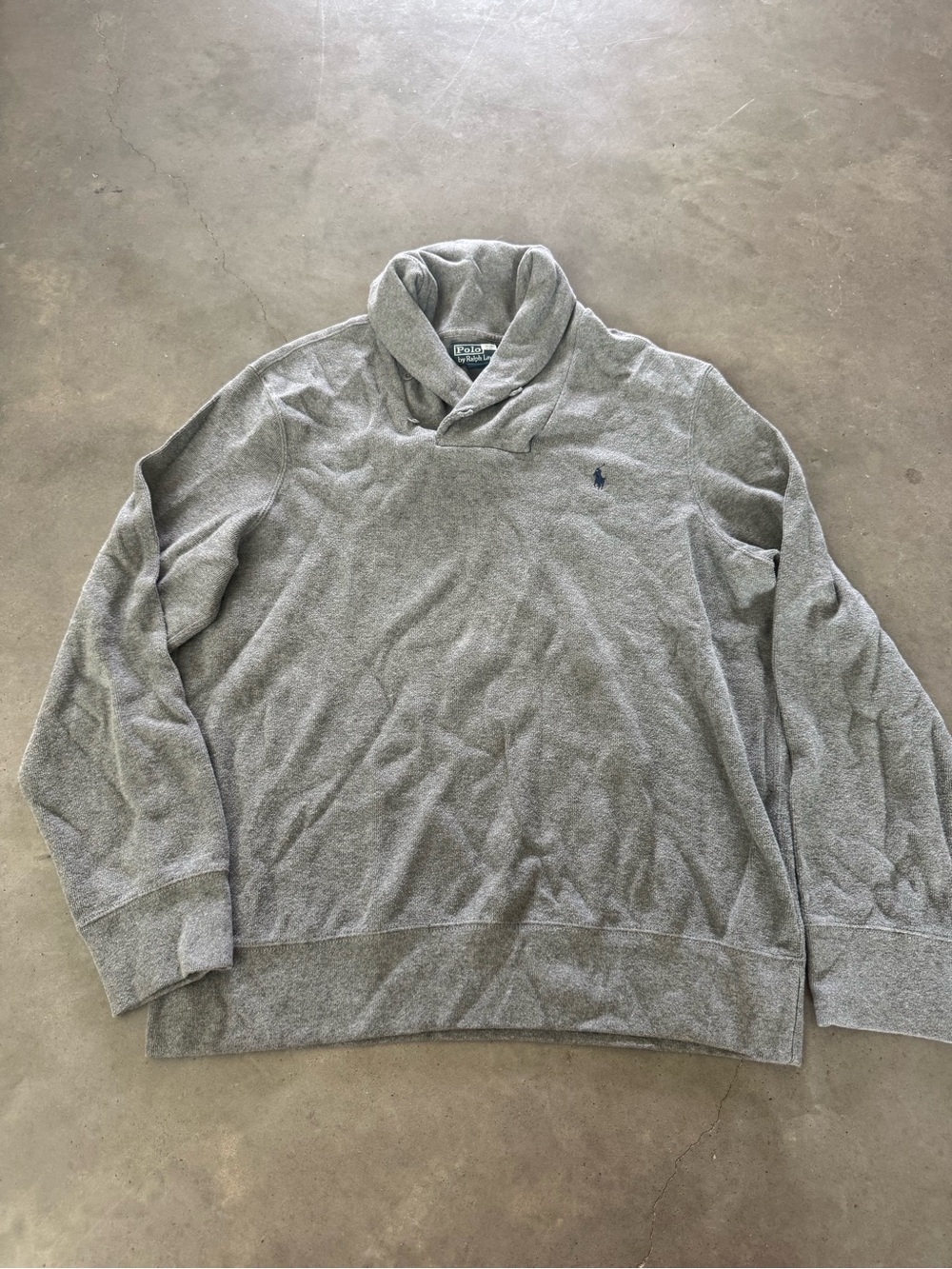 Polo by Ralph Lauren Gray Shawl Collar Sweater